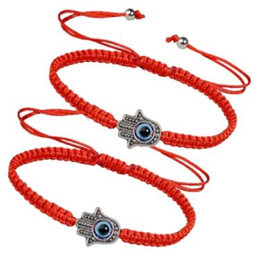 Imagem de Pulseira de olho turco, pulseiras com olho turco, pulseira vermelha para mulheres e homens, corda trançada turca, amuleto de proteção de fio traz a você sorte pacífica, One Size, Resina, Lápis-lazúli