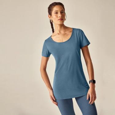 Imagem de Camiseta Hope Arcos Resort Feminina, Azul escuro, P