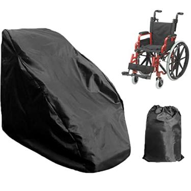 Imagem de Capa para cadeira de rodas elétrica, acessórios de cobertura de Scooter de mobilidade impermeável de poliéster, protetor contra poeira, sujidade, neve, chuva, 45 x 25 x 51 in