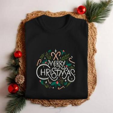 Imagem de Camiseta Unissex Natal Merry Christmas Festa Natal Personalizada Estam