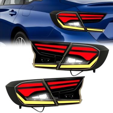 Imagem de Luzes traseiras de LED compatíveis com lâmpadas traseiras Accord 4DR de 10ª e 10.5ª geração de 2018, 2020, 2021, 2022, 2023, com sequencial, DRL, lado esquerdo e direito