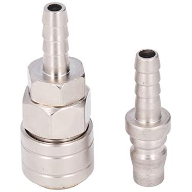 Imagem de LiebeWH Acessórios Pneumáticos de Conexão Rápida do Acoplador de Ar, Acoplador de Ar Com Travamento Automático Em Aço Inoxidável, Kit de Encaixe de Durável para Uso Automotivo e Industrial (Conexão