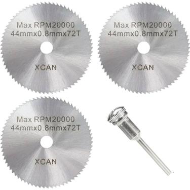 Imagem de Kit 3 Discos Lâmina Serra 44Mm Hss Haste 3Mm Micro Retífica