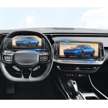 Imagem de BIBIBO 4 peças para Dodge Charger Daytona 2024 2025 2026 protetor de tela 2024-2026 Dodge Charger Daytona 12,3 polegadas Toucnscreen cluster protetor de tela acessórios Daytona