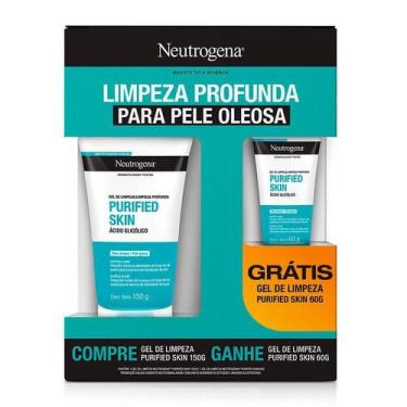 Imagem de Kit Gel de Limpeza Facial Profunda Neutrogena Purified Skin 150g + Gel