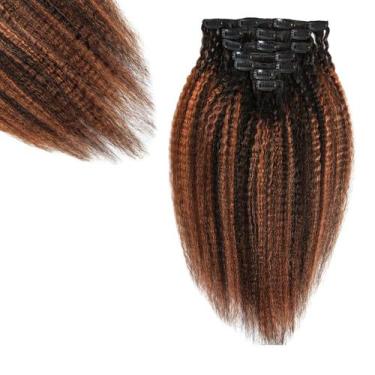Imagem de Extensões Clip In SIYUSI Kinky Straight 100% Brazilian Remy