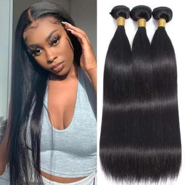 Imagem de Pacotes de cabelo Queenset Straight 100% Brazilian Virgin Hair