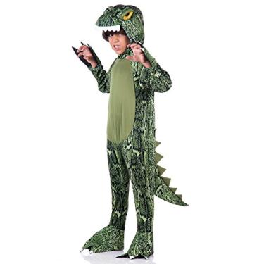 Imagem de Fantasia Dinossauro Rex Infantil 923654-p Sulamericana Fantasias Verde P 3 Anos