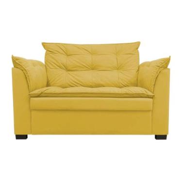 Imagem de Sofá Dandara 2 Lugares Suede Compacto Estofado Confortável Suede Diver