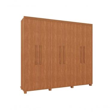 Imagem de Guarda Roupa Casal Madri 6 Portas Pés Madeira Camas Fênix Cor:nature