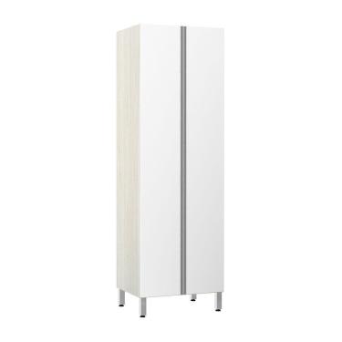 Imagem de Paneleiro 70Cm Duplo 2 Portas Lis Legno Crema Com Branco Mat