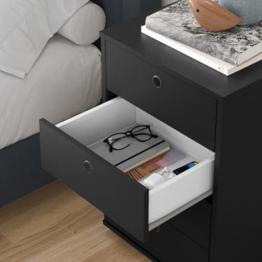 Imagem de Mesa de Cabeceira Gaveteiro Multiuso Quarto Escritorio Classic(Preto)