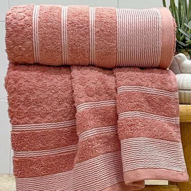 Imagem de Toalha Banhão Treviso Fio Penteado 80x150 Rosa