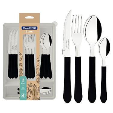 Imagem de Faqueiro Inox 25 Peças Com Gaveteiro Leme Cinza Tramontina