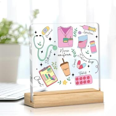 Imagem de Placa de acrílico floral, presente de agradecimento para decoração de mesa de escritório para mesa, prateleira, escritório, sala de estar, quarto, 2