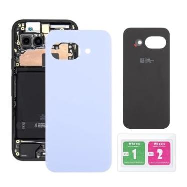 Imagem de Tampa de vidro da porta da bateria do painel traseiro de substituição para Google Pixel 9a (Iris)