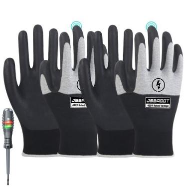 Imagem de Luvas de eletricista JSBAGGT 6PCS 400V Resistência à tensão