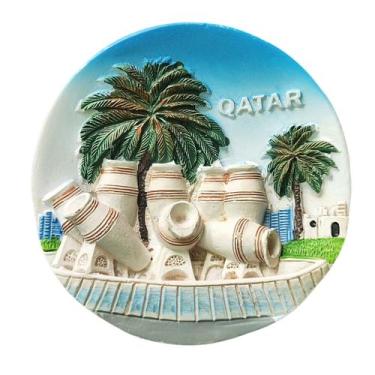 Imagem de Ímã de geladeira Qatar Landmark 3D Resina colorida 7,2x7,2 cm - yiweis