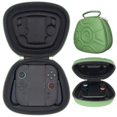 Imagem de sisma Capa protetora compatível com Nintendo Joy-Con 2 (L) (R) & Grip, capa dura original Switch 2 controles de proteção Joycon2 suporte portátil bolsa de transporte de viagem - ArmyGreen