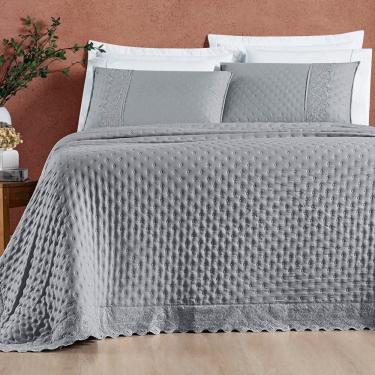 Imagem de Cobre Leito Nobless Casal Padrão 03 Peças - Grafite