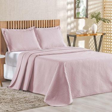 Imagem de Cobre Leito Queen Bouti Mavie Geométrico 180 Fios 3 Peças - Rose