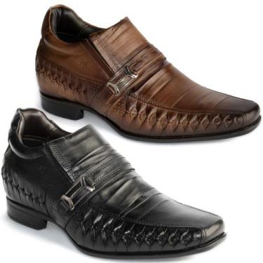 Imagem de Sapato Rafarillo Alth Aumenta 7cm Couro Original 3261, Preto, 41