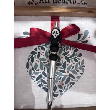 Imagem de TVIAOH (1 peça aleatória) Canetas de filme de terror, assustadoras, conjunto de canetas com contas para material de escritório escolar e acessórios de mesa inovadores. Apenas 1 peça. 1 item será