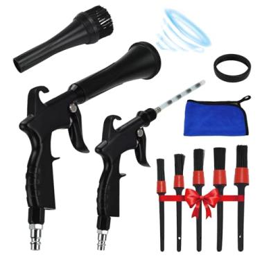 Imagem de MFBJXC Pistola de secagem de ar comprimido para carro, ferramentas de detalhamento de carro para sopro rápido de sujeira e poeira, pistola de ar precisa do compressor para assentos, aros, motor