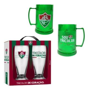 Imagem de Kit 2 Copos Munich Cerveja Chopp + 1 Copo Caneca Gel Térmico - Brasfoo