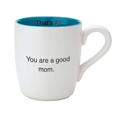 Imagem de Creative Brands Caneca de café de cerâmica Santa Barbara Design Studio That's All White & Teal 473 ml, Good Mom