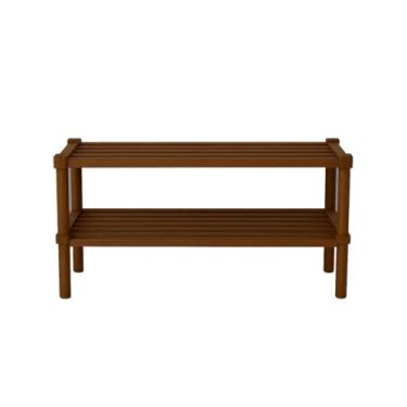 Imagem de Sapateira Hall de Entrada, Sapateira Madeira Organizadora Sapato Multiuso Reforçada Entrada Hall Banco Quarto, 29 X 26 X 63cm(Marrom-escuro)