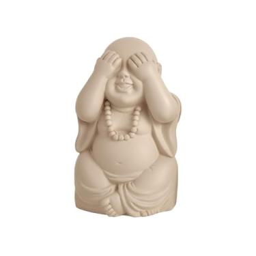Imagem de Escultura Decorativa Buda em Cimento 12cm 17402B Mart