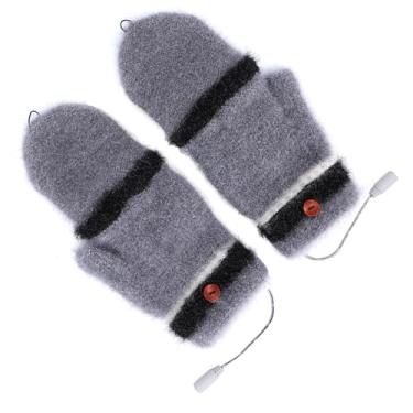 Imagem de Yinhing Luvas Aquecidas Sem Dedos, Luvas Quentes Recarregáveis ​​USB Com Almofada de Aquecimento Ajustável e Berços Dobráveis ​​para Dedos, para Digitação Em Jogos de Mão, Artrite,