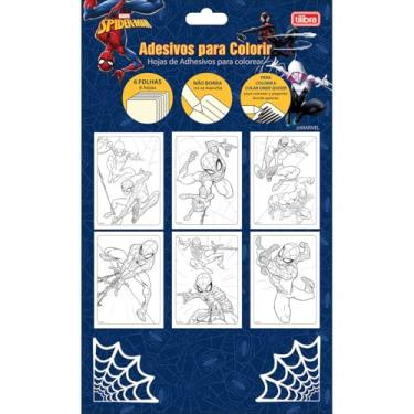 Imagem de Tilibra - Folhas de Adesivos para Colorir Spider-Man