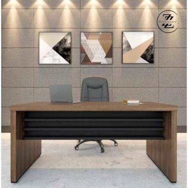 Imagem de Mesa tamburato 1600 - charuto/preto 6087 - Artany