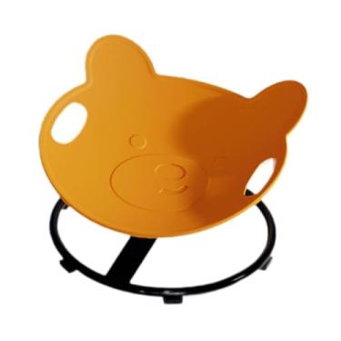 Imagem de FytStycale Cadeira Giratória Infantil, Assento Giratório Portátil para Treinamento de Coordenação E Sensorial, Antiderrapante, Ideal para Presente, Laranja, Tamanho real
