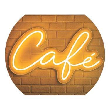 Imagem de Painel Acrílico Neon Led Café 51 X 25cm Festas Loja (Branco Quente)