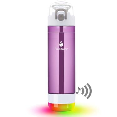 Imagem de HANDYSPRING - Garrafa de água inteligente com lembrete para beber água, luzes e som, rastreador de entrada de água, recarregável, plástico Tritan com canudo, presentes para mulheres, homens, mãe, pai