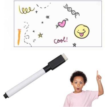 Imagem de Papel de Parede para Crianças, Adesivo PVC Quadro Branco Com Marcador,Adesivos e Murais de Parede Infantil- 2 Metros