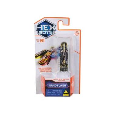 Imagem de Brinquedo Robo Sensorial Nano Flash Preto E Amarelo Hexbots