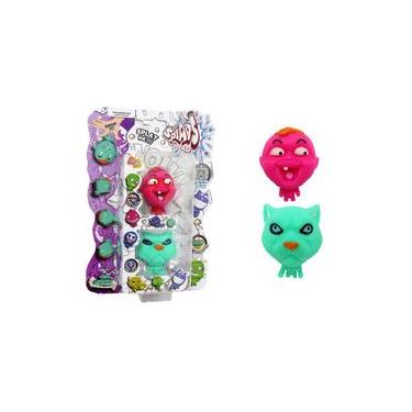 Imagem de 2 Bonecos Bebê Rosa e Gato Verde - Splats Head Mini