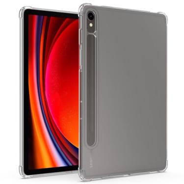 Imagem de Callyue Capa para Samsung Tab S11 5G SM-X736B/SM-X730, capa protetora de canto lateral de TPU macio e leve, transparente