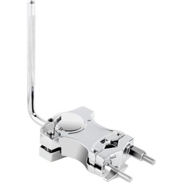 Imagem de Clipe de sino de vaca em forma de L, clipe de bateria prata clipe de expansão de suporte de instalação de suporte de bateria de percussão ajustável suporte de sino de vaca adequado para tambores de