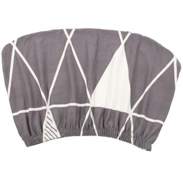 Imagem de 4 capas de cadeira, capas traseiras de cadeira de alta elasticidade, capa protetora de assento removível para sala de jantar, escritório, bar, Natal, férias, decoração de cozinha (cinza)