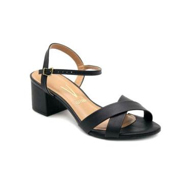 Imagem de Sandália salto bloco médio vizzano, Preto, 38