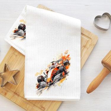 Imagem de Toalhas de cozinha de carro de corrida dinâmicas, pano de microfibra de secagem rápida, panos de prato para secagem de cozinha reutilizáveis bar panos de prato de mão decoração para banheiro