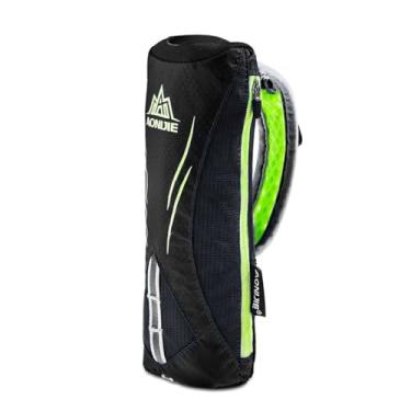 Imagem de Azarxis Suporte portátil para garrafa de água com bolso para telefone, manga de hidratação de corrida de aderência rápida com alça de mão ajustável – bolsa de garrafa macia para corrida, caminhada