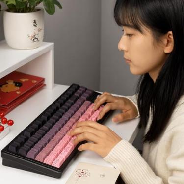 Imagem de 133-Key Gradient Contour 4.0 OEM Profile Mechanical Keycaps Only - Compatible with Cherry/Gateron MX-Axis, 64/68/75/84/87/98/104/108 Layouts, Ideal for Gaming & Office, Christmas New Year Gift