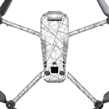 Imagem de Película antiarranhões Mavic 3 Pro para DJI Mavic 3 Pro Premium Adesivo Protetor Filme Fotográfico Equipamento de Vídeo Acessórios Decalques (Branco Cruzado, para DJI Mavic 3 Pro)