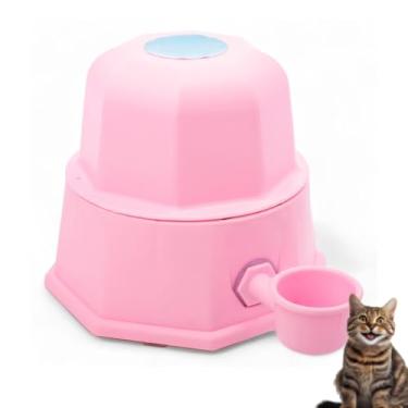 Imagem de Bebedouro para Gatos e Cachorros 2,3L – Anti Molhar Pelos, Antiderrapante(Rosa Bebê)